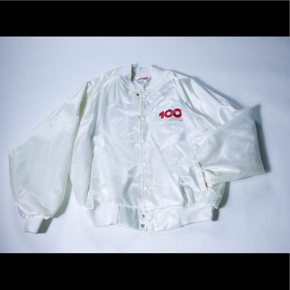 White satin Coca-Cola jacket